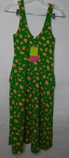 Tabitha Brown XS Green Yellow Tank SunDress With Pockets