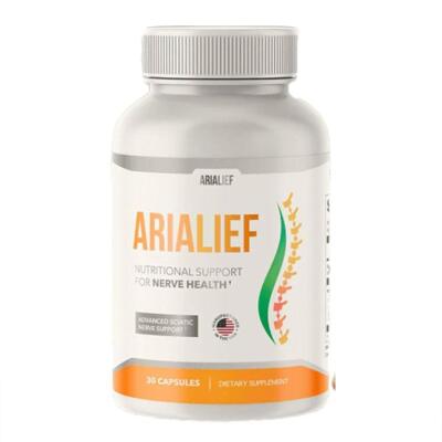 AriaLief Brain Pill - Nerve Health & Cognitive Support Supplements 30 Capsu S2F3