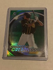2020 Bowman Chrome CJ ABRAMS Glimpses of Greatness Green /99 GOG-CA PADRES 🔥📈