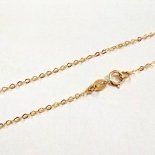 Real 14kt GOLD FILLED Fine Flat CABLE Chain NECKLACE 18" 45cm Stamped 14kt 1/20