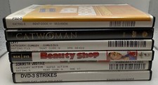 6 Blockbuster DVD Replacement Cases some with discs Sonic, Catwoman, Envy
