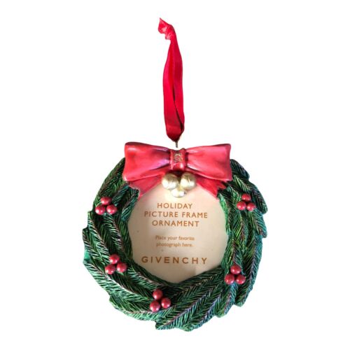Wreathe Christmas Tree Ornament Or Stand Up Frame Holiday From Perfume Line - Picture 1 of 5
