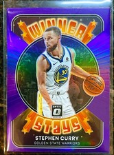 2021-22 Donruss Optic Basketball Stephen Curry Winner Stays Purple Holo Prizm #4
