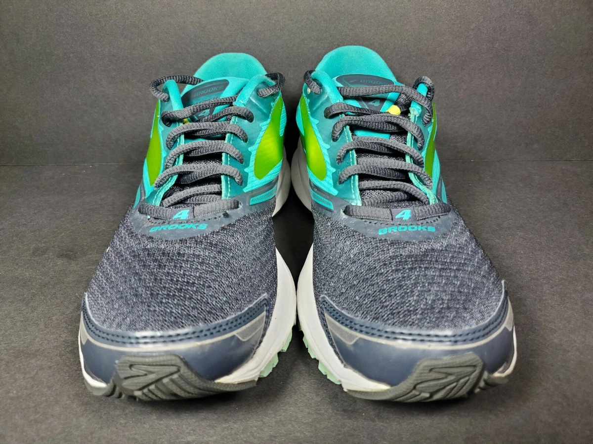 Brooks Launch 4 Womens Size 8.5 Running Shoes Blue White Grey Teal Medium B