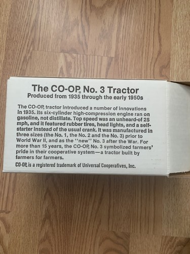 The Co-Op No. 3 LP Farm Tractor Produced from 1935 throught the 1950's - Picture 2 of 3