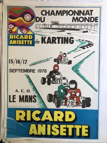 Affiche originale championnat du monde de karting 1978 - Photo 1/7