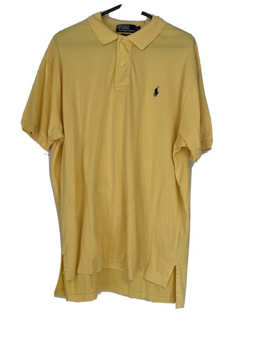 POLO LAUREN Hombre Polo 100% Algodón Amarillo Talla Grande | eBay