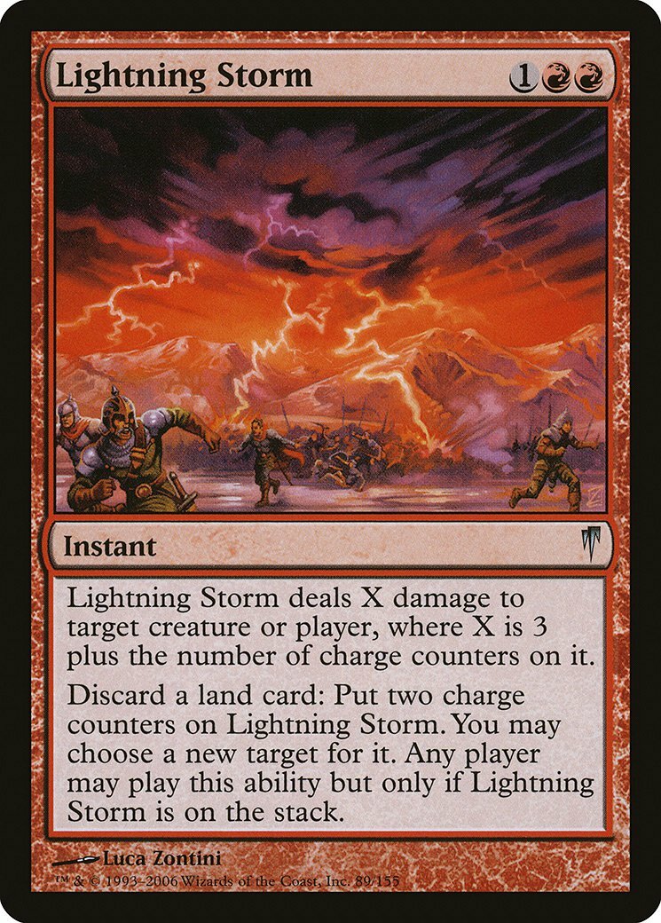 Lightning Storm Coldsnap NM Red Uncommon MAGIC THE GATHERING