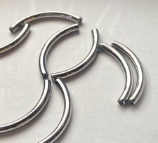 Body Jewelry Replacement Parts- 10pk Titanium Internally Threaded Curved Barbell