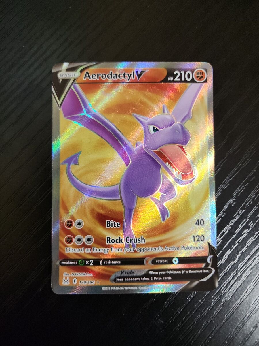  Pokemon - Aerodactyl V - 179/196 Lost Origin Full Art Card :  Toys & Games