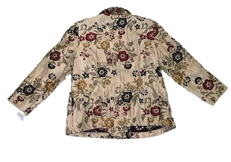 Chaqueta Blazer De Colección Alfred Dunner Para Mujer 18w Botón Frontal Bordado Floral Nueva Con Etiquetas Foto 2 de 4