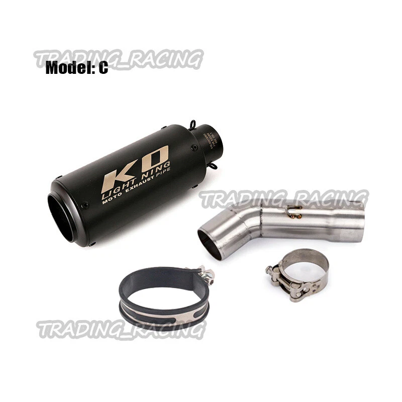 Para Yamaha FZ8 FZ8N Escape Enlace Medio Tubo Escape Deslizable Silenciador Puntas Motocicleta Foto 4 de 4