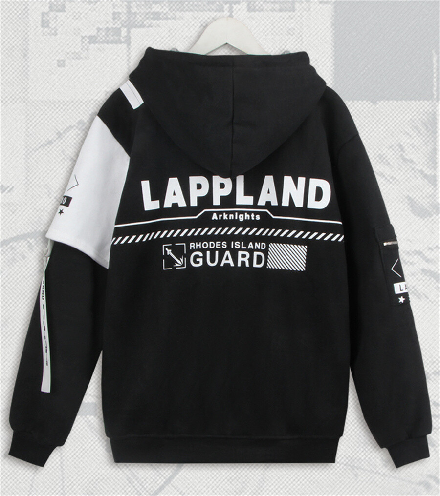 Arknights Lappland Mid-length Hooded Trench Coat Trousers Anime