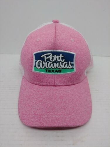Port Aransas Texas Pink Woman Trucker Style Netted