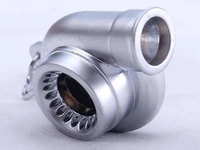 Turbo Keyring Keyfob Engine Exhaust Novelty Spinning Piston Supercharger Toy