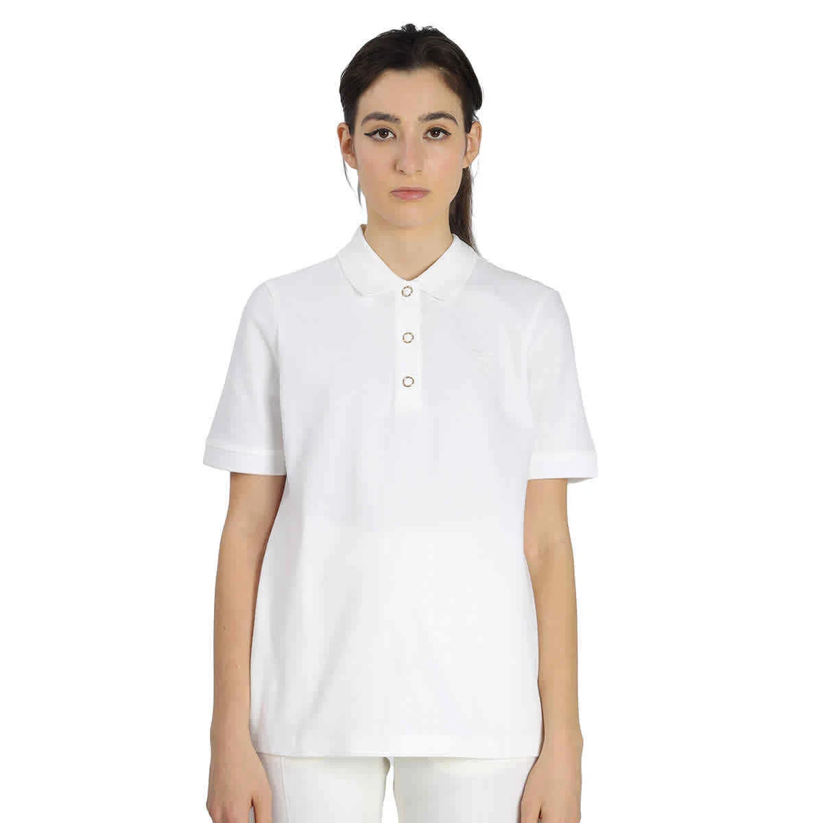 Burberry monogram motif cotton piqué store polo shirt