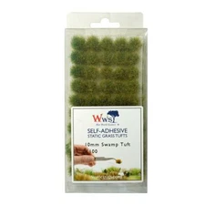 WWS 10mm Static Grass Tufts x 100 – Swamp - Model Railway Scenery