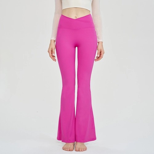 Girls Flared Leggings Yoga Pants Children Gym Workout Leggins Kids Bell Bottoms - Picture 7 of 12