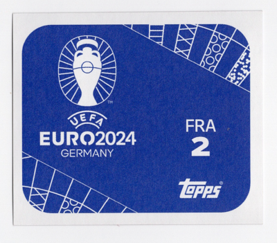 Topps EURO 2024 Purple Parallel Sticker FRA 2 Zinedine Zidane