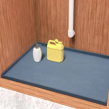 Waterproof Silicone under Sink Mat 31'' X 22'' Shelf Liner for Kitchen and Bathr