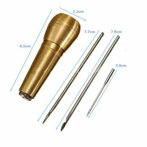 Canvas Leather Tent Sewing Awl Hand Stitcher Leather Craft Needle Kit Tool UK - Picture 2 of 2
