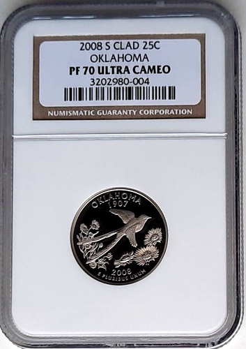 2008-S Clad Proof State Quarter Set ( 5 Coins) NGC PF 70 Ultra Cameo - Picture 10 of 12