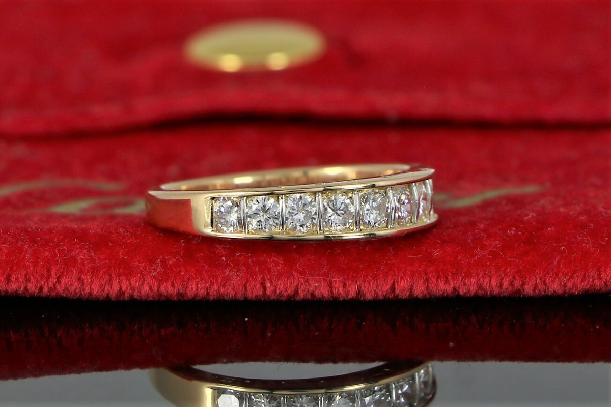 $7,250 Cartier 18K Yellow Gold Round Diamond Stitches