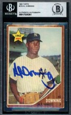Al Downing Beckett BAS Signed 1962 Topps Rookie Autograph