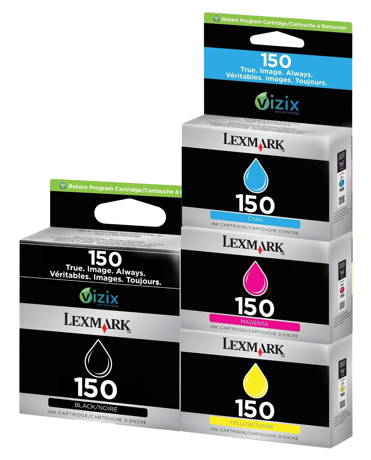 Lexmark Ink 150 4 Pack Genuine Lexmark 150 Ink Cartridge for S315 S415 S515 Pro715 ...
