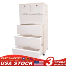 Tall Dresser for Bedroom Dresser with 6 Drawers, Chest of 6-Drawer Dresser White