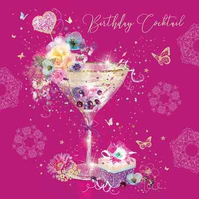 Birthday Card Female Adult - Open - Foil - Cherry Orchard 6.2" x 6.2"