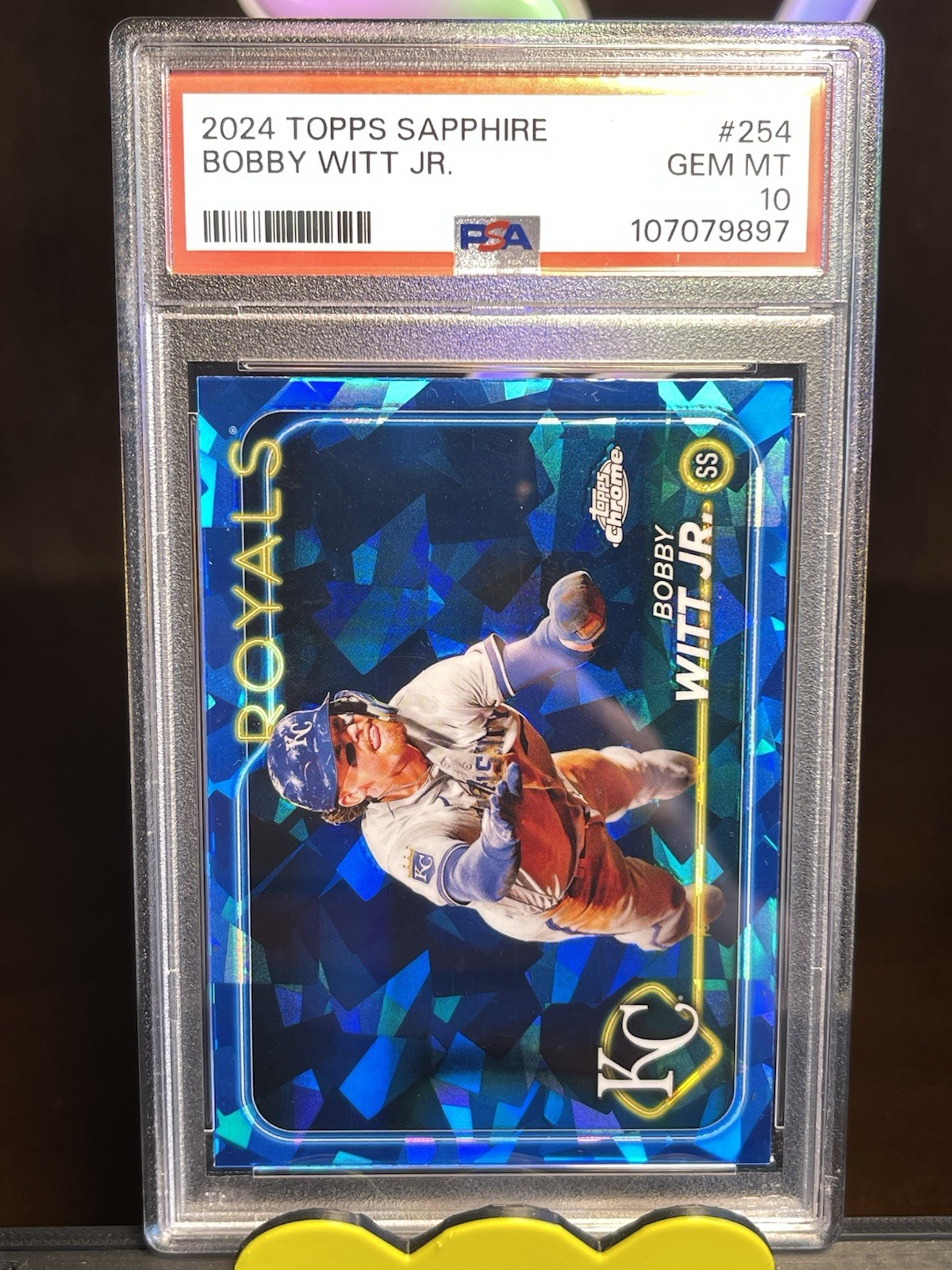 2024 Topps Chrome Sapphire Bobby Witt Jr. #254 Royals PSA 10 Royals! view 4