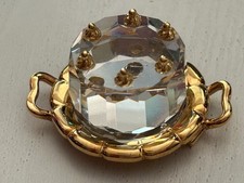 🎂 Swarovski Crystal Celebrations, Mini Wedding Birthday Cake Tray Figurine Used