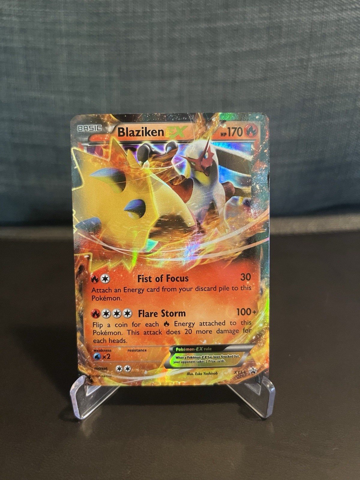 Pokémon TCG Blaziken EX XY54 MP Black Star Promo Card LP