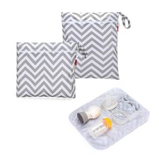 Breast Pump Parts Bag, 2Pack Wet Bag for Breast Pump Parts Storage with Water...