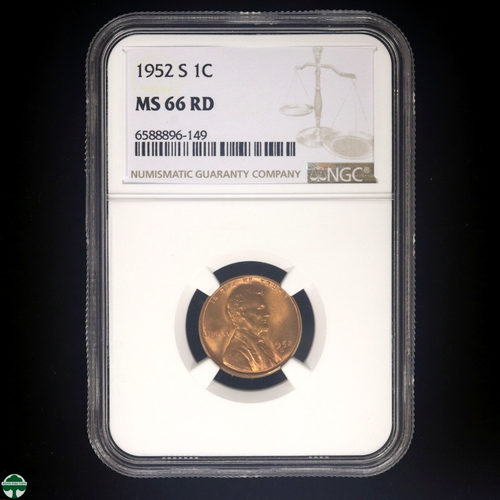 1952-S Lincoln Wheat Cent NGC MS 66 RD RED