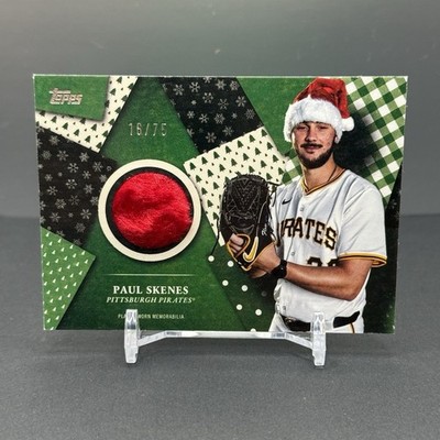 Topps 2025 Holiday Mega Baseball Paul Skenes Pirates Holiday Relic HR-PS 16/75