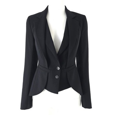 STUNNING WOMENS ALL SAINTS BYSON JACKET DECONSTRUCTED TAILCOAT BLAZER BLACK 8