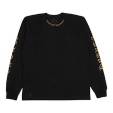 Size XL Chrome Hearts Long Sleeve Pocket Crew T-shirt Black/Army Green