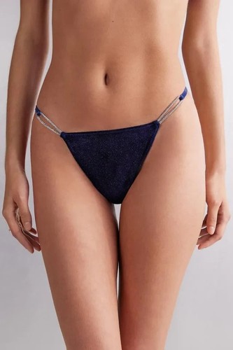 NEU Intimissimi Shooting For The Stars String Tanga blau ONE SIZE