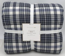 Pottery Barn Teen Julian Plaid FULL / QUEEN Quilt / Comforter ~ Blue Multi