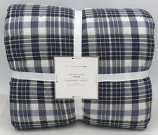 Pottery Barn Teen Julian Plaid FULL / QUEEN Quilt / Comforter ~ Blue Multi