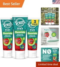 Tom's of Maine Natural Kids Fluoride Toothpaste 3-Pack - Silly Strawberry Flavor