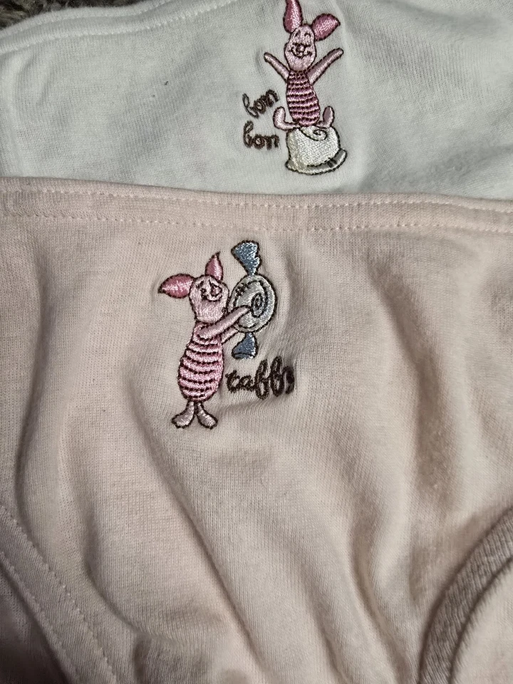 Vtg Disney Store Winnie The Pooh Piglet Embroidered Cotton Hi Cut Panties Small - Image 4 of 4