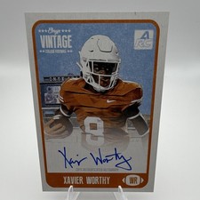 Onyx Authenticated 2021 Onyx Vintage Xavier Worthy Rookie Auto CAXW Texa...