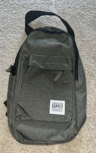 London Fog Supply Co. Dark Gray/Grey Sling Bag Travel Daypack Backpack Luggage