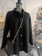 Coole Oversize Hemdjacke❤️ZARA Gr M L 38 40 Schwarz
