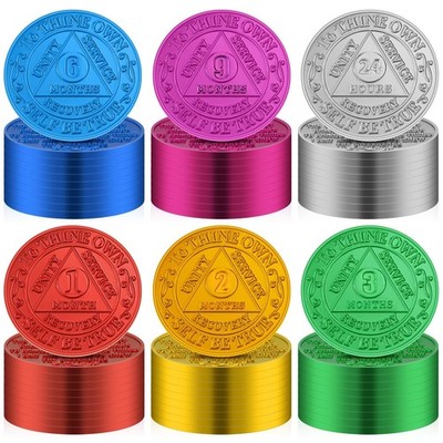 Siifert 60 Pcs Recovery AA Chips and Medallions Bulk Sobriety Chip AA Tokens ...