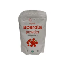 Pure Acerola Cherry Powder Organic, Natural and Organic Vitamin C Powder