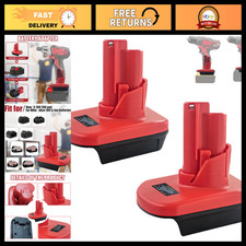 2PCS M18 to M12 Battery Adapter, Convert 18V to 12V for Power Tools, Charger Com